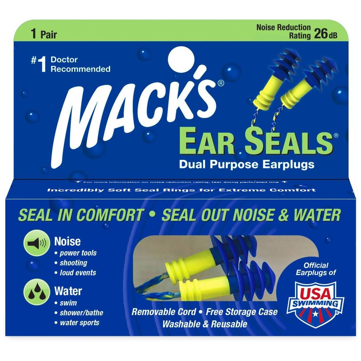 Mack's Ear Seals® Dual Purpose Ear Plugs