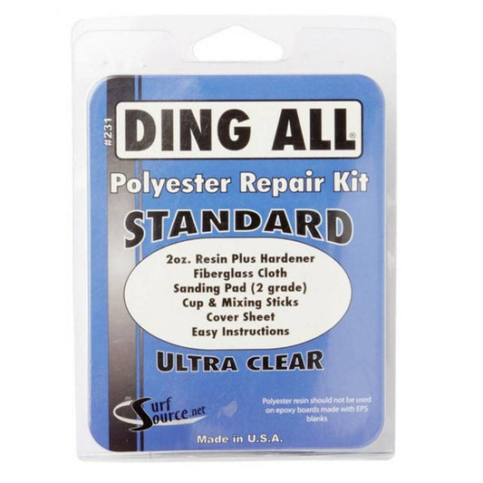 Ding All Polyester Resin Standard Ding Repair Kit  – Central  Coast Surfboards